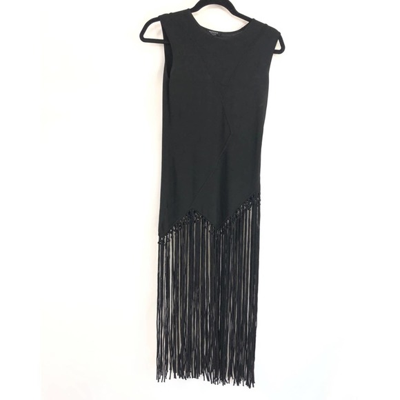 Worth New York Black Top with Fringe Detailing - Picture 9 of 16